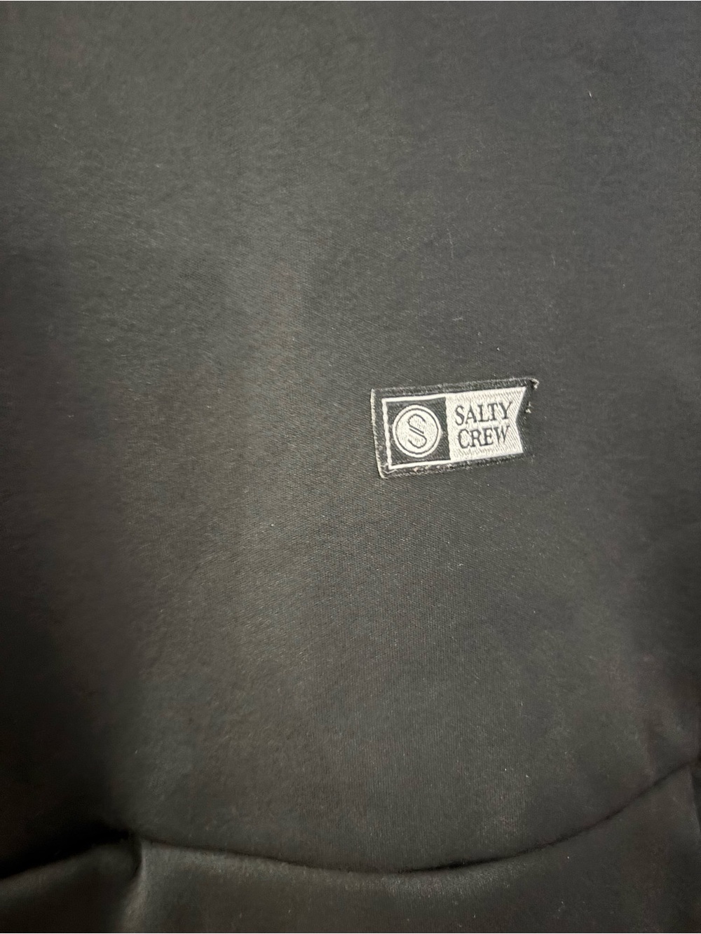 Salty Crew Black Half-Zip Hooded Windbreaker - Picture 2 of 3